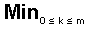 Min 1 <= k <= m+1